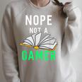 Nope Not a Gamer Bookworm Reader Book Lover For Teens Moms Raglan Sleeve Sweatshirt Heather Forest Nope Not a Gamer Bookworm Reader Book Lover For Teens Moms Raglan Sleeve Sweatshirt Heather Forest