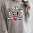 Nurse Cat Anime Feline Book Men Women Kids Raglan Sleeve Sweatshirt Heather Forest
