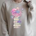 Octopus Bookworm Fun Reading Tee For Book Lovers Raglan Sleeve Sweatshirt Heather Forest Octopus Bookworm Fun Reading Tee For Book Lovers Raglan Sleeve Sweatshirt Heather Forest