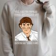The Office Book Face Jim Raglan Sleeve Sweatshirt Heather Forest