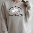 The Office Finer Things Club With Book Raglan Sleeve Sweatshirt Heather Forest