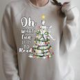 Oh What Fun It Is To Read Librarian Christmas Book Lover Raglan Sleeve Sweatshirt Heather Forest Oh What Fun It Is To Read Librarian Christmas Book Lover Raglan Sleeve Sweatshirt Heather Forest