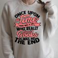 Once Upon a Time There Was a Girl Bookmark And Books Raglan Sleeve Sweatshirt Heather Forest