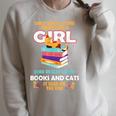 Once Upon A Time There Was A Girl Who Loves Books And Cats Raglan Sleeve Sweatshirt Heather Forest Once Upon A Time There Was A Girl Who Loves Books And Cats Raglan Sleeve Sweatshirt Heather Forest