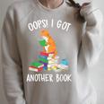 Oops I Got Another Book Cat Reader Raglan Sleeve Sweatshirt Heather Forest