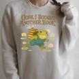 Oops I Bought Another Book Frog For Bookish Readers Raglan Sleeve Sweatshirt Heather Forest