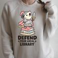 Opossum Book Lover Meme Kawaii Sarcastic Humor Women Raglan Sleeve Sweatshirt Heather Forest