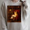 Orange Cat Book Lovers Cozy Bookish Librarian Raglan Sleeve Sweatshirt Heather Forest Orange Cat Book Lovers Cozy Bookish Librarian Raglan Sleeve Sweatshirt Heather Forest