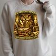 Owl Librarian Archivist Catalog Things Books Secrets Raglan Sleeve Sweatshirt Heather Forest