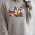 Panda Reading Bear Read Books Cute Raglan Sleeve Sweatshirt Heather Forest