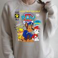 Paw Patrol Comic Book Strip Raglan Sleeve Sweatshirt Heather Forest