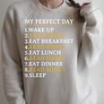 My Perfect Day Read Books Bookworm Book Lover Raglan Sleeve Sweatshirt Heather Forest