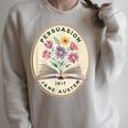 Persuasion Jane Austen Book Flowers Raglan Sleeve Sweatshirt Heather Forest