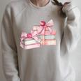 Pink Bow Books And Cherries For Book Lover Girl Women Raglan Sleeve Sweatshirt Heather Forest