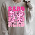 Pink Leopard Read Coquette Bow Girls Retro Groovy Reading Raglan Sleeve Sweatshirt Heather Forest Pink Leopard Read Coquette Bow Girls Retro Groovy Reading Raglan Sleeve Sweatshirt Heather Forest