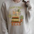 Plant A Seed Read Summer Reading 2026 Teacher Librarian Book Raglan Sleeve Sweatshirt Heather Forest