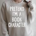 Pretend I'm A Book Character Lazy Easy Halloween Costume Raglan Sleeve Sweatshirt Heather Forest