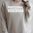 Professional Bookworm Book Reader Raglan Sleeve Sweatshirt Heather Forest