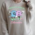 Protect Public Education Public Library Read Banned Books Raglan Sleeve Sweatshirt Heather Forest