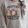 Proud Introverted Book Club Anti Social Reader Pet Cat Raglan Sleeve Sweatshirt Heather Forest