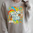 Psychedelic Book Fair For Avid Readers Bookaholic Librarian Raglan Sleeve Sweatshirt Heather Forest Psychedelic Book Fair For Avid Readers Bookaholic Librarian Raglan Sleeve Sweatshirt Heather Forest