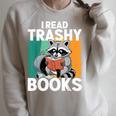 Raccoon Smutty Book Lover Spicy Romance Novels Women's Raglan Sleeve Sweatshirt Heather Forest Raccoon Smutty Book Lover Spicy Romance Novels Women's Raglan Sleeve Sweatshirt Heather Forest