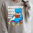 Rawrsome Bookworm Dinosaur T-Rex Book Reading Boys Raglan Sleeve Sweatshirt Heather Forest Rawrsome Bookworm Dinosaur T-Rex Book Reading Boys Raglan Sleeve Sweatshirt Heather Forest