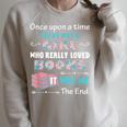 There Was A Girl Who Loved Books Book Lover Daughter Girls Raglan Sleeve Sweatshirt Heather Forest
