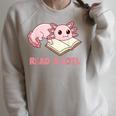 Read-A-Lotl Axolotl Books Reader Raglan Sleeve Sweatshirt Heather Forest