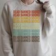 Read Banned Books Book Lover Reader Rainbow Banned Books Raglan Sleeve Sweatshirt Heather Forest