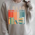 I Read Banned Books Reader Bookworm Raglan Sleeve Sweatshirt Heather Forest
