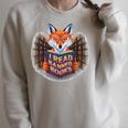 I Read Banned Books Sly Fox Reading Books Raglan Sleeve Sweatshirt Heather Forest