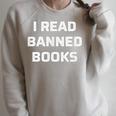 I Read Banned Books Vintage Style Raglan Sleeve Sweatshirt Heather Forest