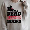 I Read Banned Books Banned Books Week Reading Women Raglan Sleeve Sweatshirt Heather Forest