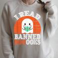 I Read Banned Booooks Banned Books Reader Raglan Sleeve Sweatshirt Heather Forest