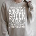 I Read a Book On Ancient Greek Folklore Greek Raglan Sleeve Sweatshirt Heather Forest