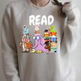 Read Book Club Piggie Elephant Pigeons Teacher Library For Men Women Kids Raglan Sleeve Sweatshirt Heather Forest