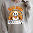 Read More Books Booooks Ghost Pumpkin Cute Teacher Halloween Raglan Sleeve Sweatshirt Heather Forest