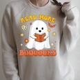 Read More Books With Ghost For Halloween Teacher Costume Raglan Sleeve Sweatshirt Heather Forest Read More Books With Ghost For Halloween Teacher Costume Raglan Sleeve Sweatshirt Heather Forest