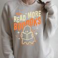 Read More Books Halloween Cute Ghost Boo Librarian Teacher For Men Women Kids Raglan Sleeve Sweatshirt Heather Forest