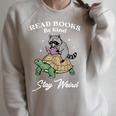 Read Books Be Kind Stay Weird Raglan Sleeve Sweatshirt Heather Forest
