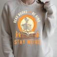 Read Books Be Kind Stay Weird Skeleton Reading Goth Bookish Raglan Sleeve Sweatshirt Heather Forest Read Books Be Kind Stay Weird Skeleton Reading Goth Bookish Raglan Sleeve Sweatshirt Heather Forest