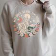 Read Books Be Kind Stay Weird Skull Bookish Boho Cute Raglan Sleeve Sweatshirt Heather Forest