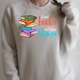 I Read Books And I Know Things Raglan Sleeve Sweatshirt Heather Forest