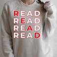 Read Books Library Bookworm Librarian Book Lover Raglan Sleeve Sweatshirt Heather Forest