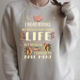 I Read Books To Have Many Lives Bookish Book Raglan Sleeve Sweatshirt Heather Forest