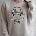 I Read With My Ears Lover Audiobook Reader Book Raglan Sleeve Sweatshirt Heather Forest