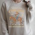 Read 'Em Cowgirl Saddle Up With A Good Book Rodeo Bookworm Raglan Sleeve Sweatshirt Heather Forest