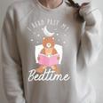 Read Past Bedtime Books Reader Book Reading Bookworm Author Raglan Sleeve Sweatshirt Heather Forest
