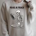 Read In Peace Skeleton Book Lover Bookworm Book Raglan Sleeve Sweatshirt Heather Forest Read In Peace Skeleton Book Lover Bookworm Book Raglan Sleeve Sweatshirt Heather Forest